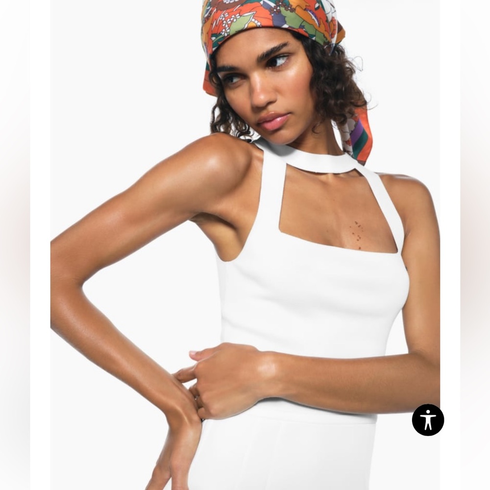 NWT ZARA KNIT CHOKER TANK SIZE M